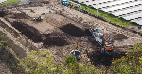 Baustelle von oben