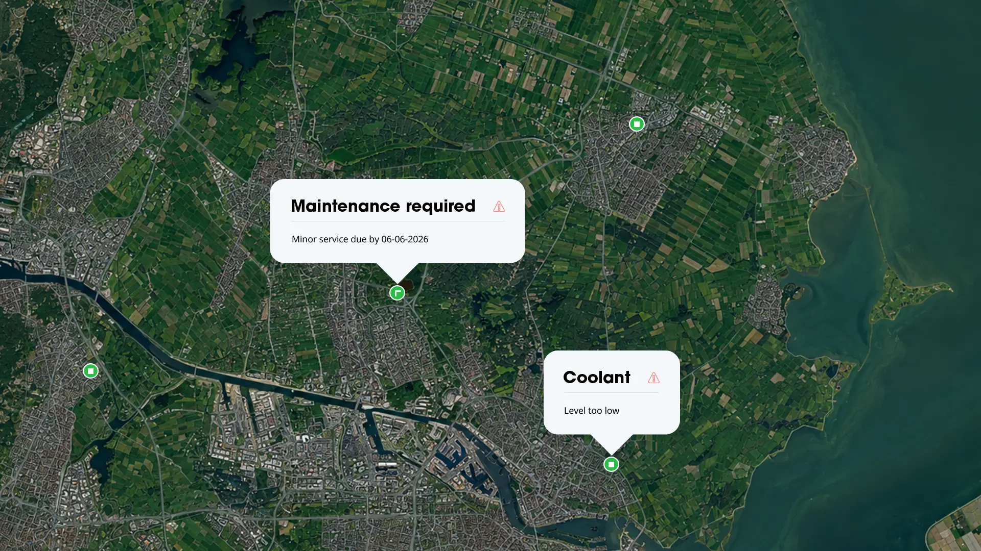 Maintenance notifications map