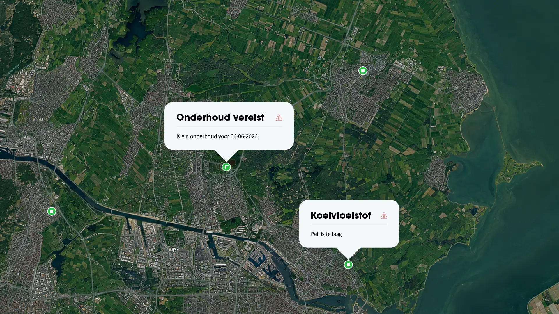 Kaart onderhoudsmeldingen