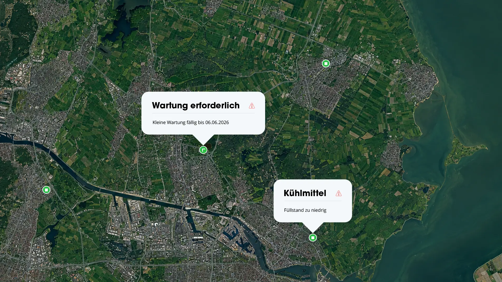 Karte Wartungsmeldungen
